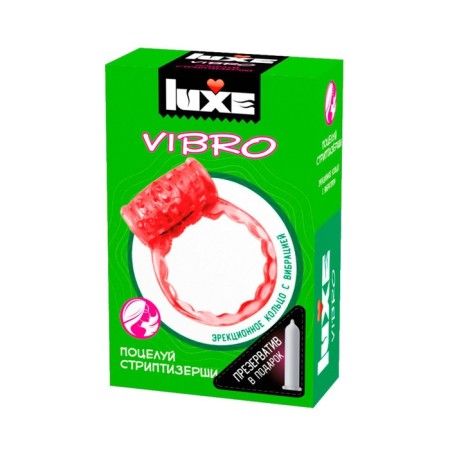 Luxe vibro vibrook kiss stripper + condom 1 pc.