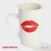 Porcelain share mug "Kiss", 380 ml, white color
