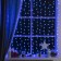 Garland "Curtain" 2 × 1.5 m with nozzles "Balls", IP20, transparent thread, 360 LED, glow blue, 8 modes, 220 V
