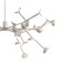 Suspended chandelier Mantra Adn, Led, 5500lm, 3000k, 350 mm, matte white color