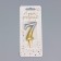 Candle for cake the number "Oval" "7", 5.5 cm, gold-serebly