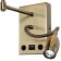 Bra Elba, 1x60W E27 + 1x3W LED, 3000K, 210LM, bronze color