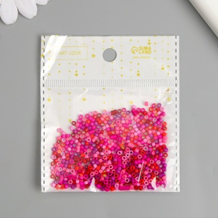Glass beads 11/0 "cylinder. Pink-red" 10 g-3