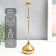 Summary metal per 1 candle "drop of water - top" gold 8.5x8.5x31 cm