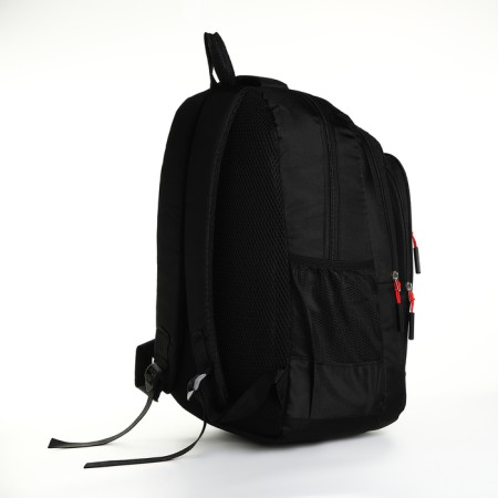 Youth backpack from lightning textiles, 5 pockets, black/red color-3