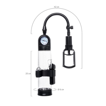 Mechanical pump Sexus Men Training Aksel, ABS plastic, black, 70 cm-6