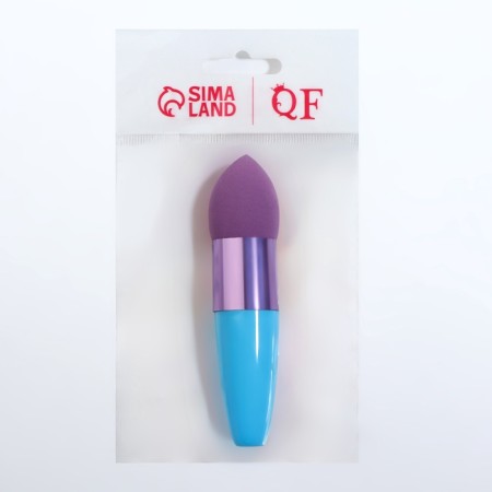 Makeup sponge with a drop “drop”, 10 × 2.5 cm, blue/purple color-3