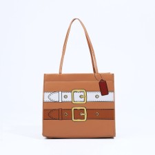 Female bag, lightning tout, brown color