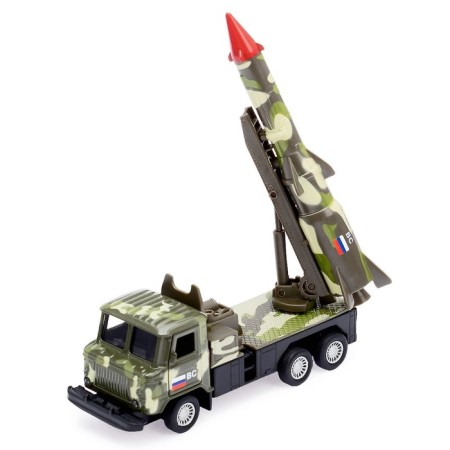 Metal gas 66 with a rocket, 12 cm, inertial, doors open, green camouflage-3