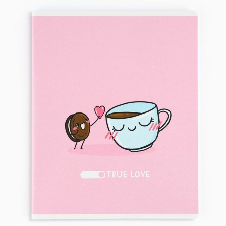 Notebook in a cage, 48 sheets A5 on a paper clip 5 pcs., Inner block No. 1 Mix “September 1: True Love” VD LAK-4