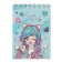 Notepad A7, 40 sheets in a cage on the crest "MIX for Girls", covered cardboard, mix