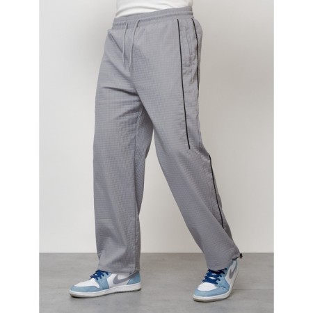 Male tracksuit, size 52, gray color-5