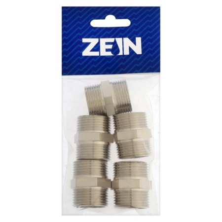 Nipple Zein, 3/4 ", external thread, nickel -plated brass, packing 5 pcs.-2