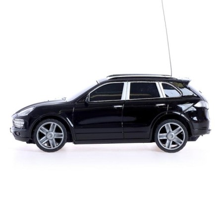 The machine is on the radio control, works on batteries, the color is black-1