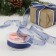 Kapron tape with metal thread “Terrible”, 25 mm × 2.7 ± 0.5 m, blue/silver color