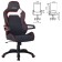 Playing armchair Brabix "Nitro GM-001", fabric, eco-leather, black, red inserts