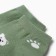 Women's socks shortened "cubs", white/olive color, river 23-25