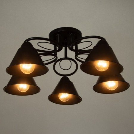 Chandelier "Edmas" 5he27 40W black 60x60x22 cm Bayerlux-2