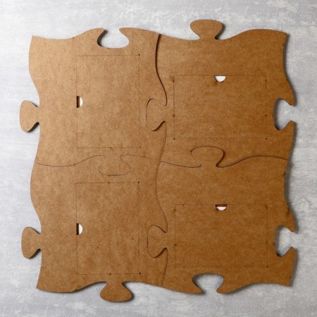 Photo frame Pazle HDF "Happy Together" of 4 fragments 25x25 cm-4