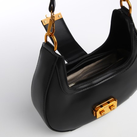 Female bag Textura, small size, black color-6