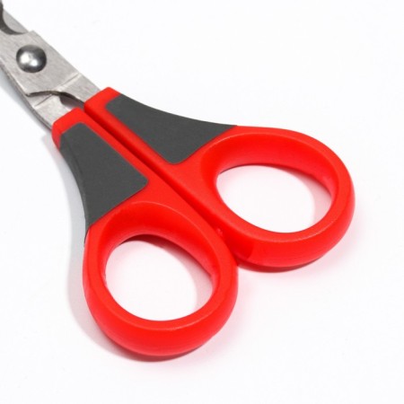 Cooperus scissors curved, hole 7 mm, burgundy with gray-3