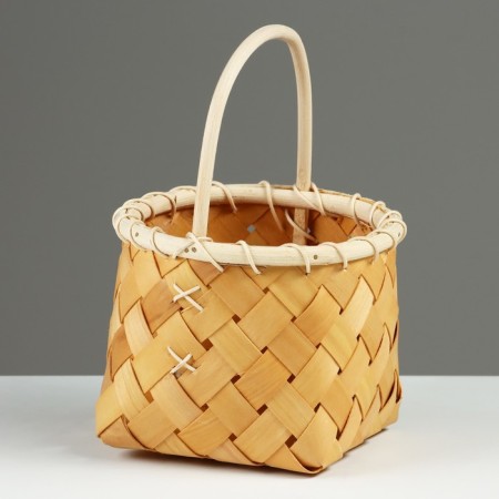 Wicker basket, D16 x 12/22.5 cm, sequoia-2