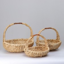 A set of baskets from 3 pcs.  BIG: D 35 H 13/37, D 28 H 13/27, D 23 H cm.