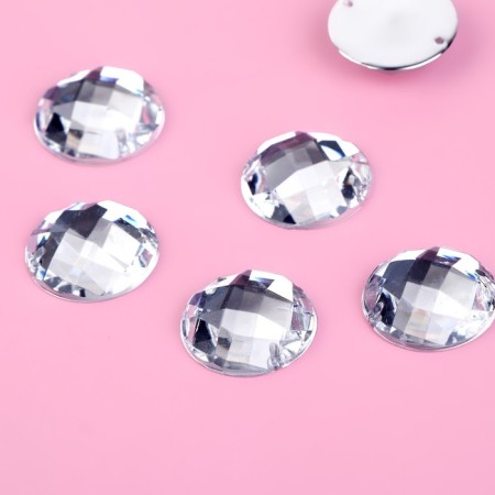 Rhinestones are sewing "circle", d = 16 mm, 8 pcs-2