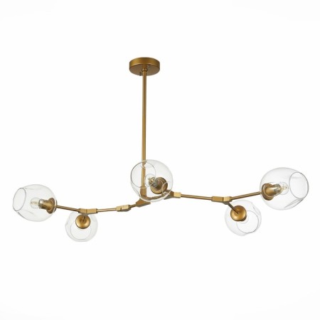 Suspended EVOLUCE lamp. Sle154823-05. Rametto. 5x40 watts, E27, 139x78x33 cm, golden color-5