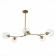 Suspended EVOLUCE lamp. Sle154823-05. Rametto. 5x40 watts, E27, 139x78x33 cm, golden color