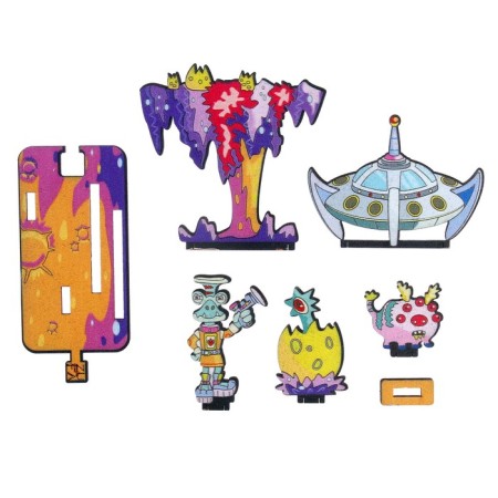 Wooden puzzle "Diorama. Space "-6