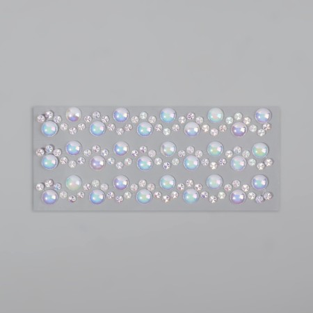 Pearls self -adhesive "Assorted", with holography, 125 pcs on a sheet-2