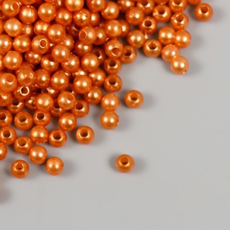 A set of beads "Pearls" D 4 mm, 250 gr, dark beige-1