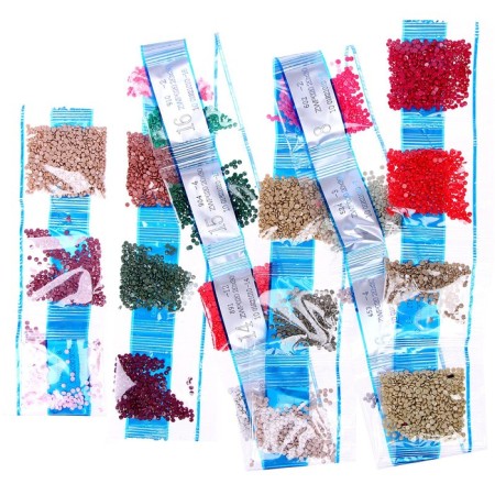 Diamond mosaic on a subframe with a full filling of “peonies”, 20 x 30 cm-3