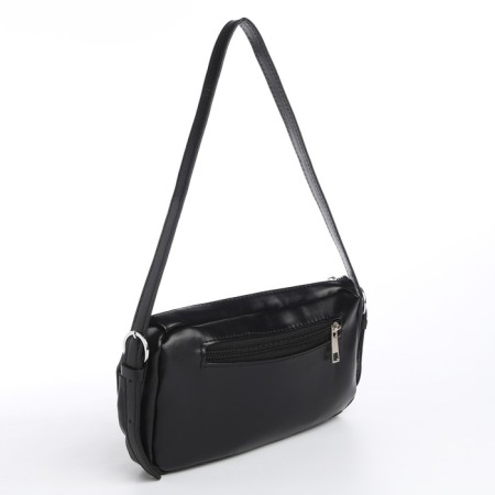 Female bag with pockets of leatherette, black-5
