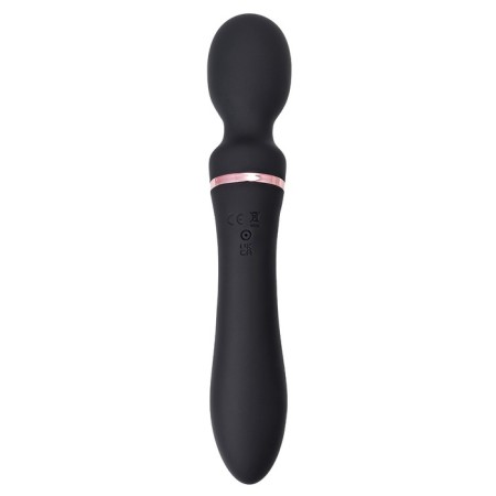 Bilateral intimate massage Waname D-Splash Surge, 22.5 cm, silicone, black color-6
