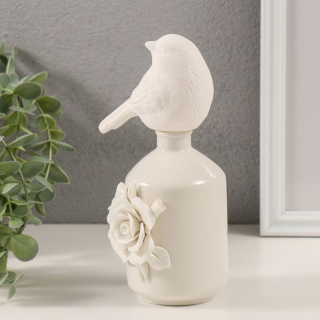 Aromadiffuzer Ceramics "White Sparrows at a vase with a rose" 6.7x9.5x18, 8 cm-3