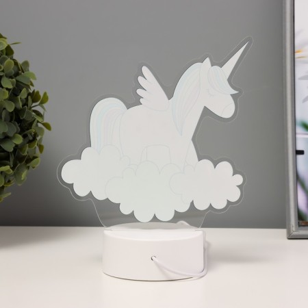 Lamp "Unicorn" LED 3000K USB/from batteries 3haa white 16.3x9x23 cm-3