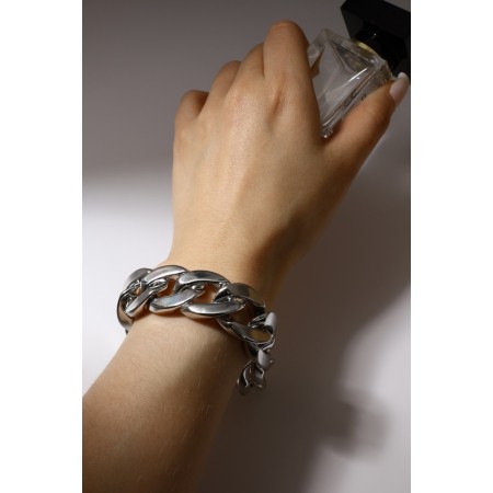 Bracelet Metal "Chain" City, color silver, 18 cm-2