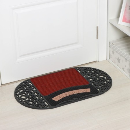Rug -shaped patterned shade of Welcome, 45 × 75 cm, mix color-8