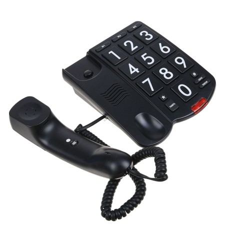 Wired phone Ritmix RT-520, light indicator, desktop-nasty, black-1