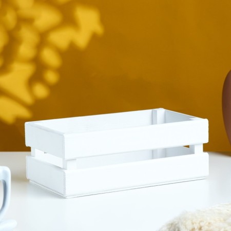 Wooden Kashpo 24.5 × 13.5 × 9 cm "Two Light", two -string, white give beautifully