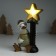 Souvenir Polystone Light "Goose in a sweater at a lamppost with a star" 12.5x9x20.3 cm
