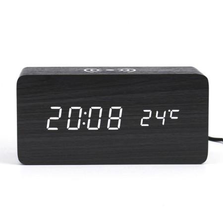 Clock - an alarm clock "number" desktop "desktop with a thermometer and wireless Qi charging-1