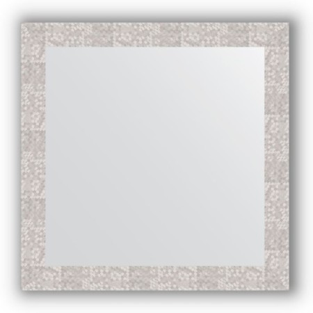 Mirror in the baguette frame - honeycomb aluminum 70 mm, 76 x 76 cm, evoForm