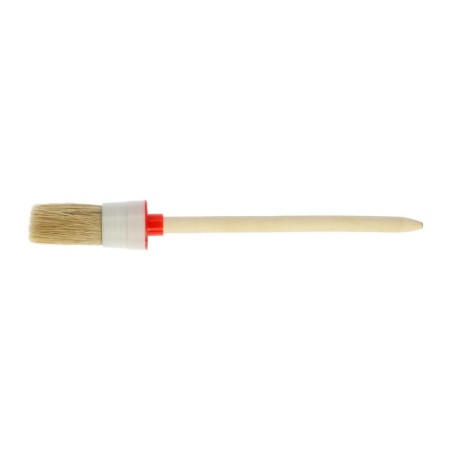Round tundra, natural bristles, wooden handle, No. 6, 30 mm-7