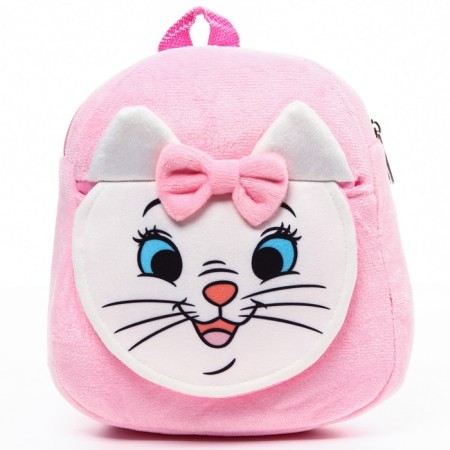 Blue backpack on a zipper, with a pocket, 19 x 22 cm "Kita Marie", cats aristocrats-2