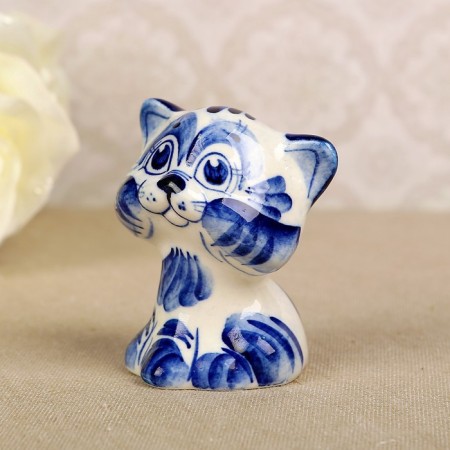 Сувенир «Кот Гав», 6 см, гжель-4
