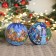 A set of 2 Christmas balls 100 mm "Winter Fairy Tale"