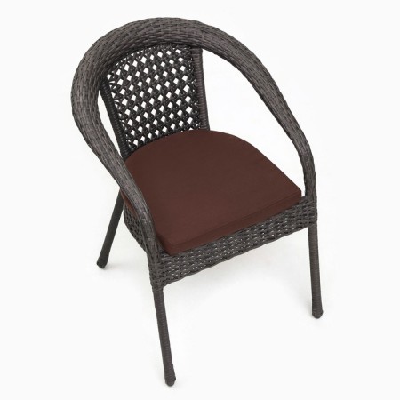 Sadovaya chair of artificial rattan 60x70x80cm wenge with a pillow-1